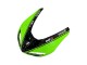 2006-2007 Kawasaki ZX10R Motorcycle Fairings - Green Black Elf Touch4 3M