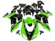 2006-2007 Kawasaki ZX10R Motorcycle Fairings - Green Black Elf Touch4 3M