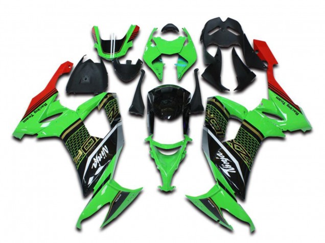 2006-2007 Kawasaki ZX10R Motorcycle Fairings - Green Red Black
