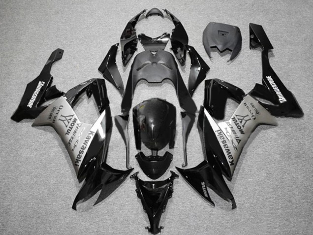 2006-2007 Kawasaki ZX10R Motorcycle Fairings - Matte Black Grey Motul
