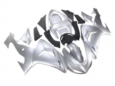 2006-2007 Kawasaki ZX10R Motorcycle Fairings - Silver Black Ninja