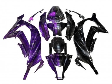 2011-2015 Kawasaki ZX10R Motorcycle Fairings - Purple Black