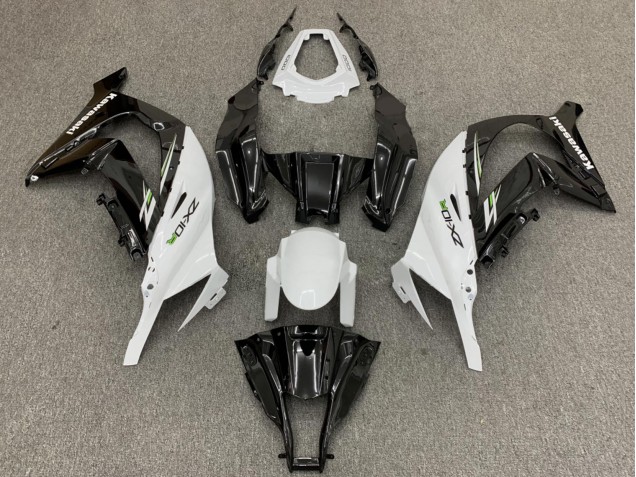 2011-2015 Kawasaki ZX10R Motorcycle Fairings - White Glossy Black Green