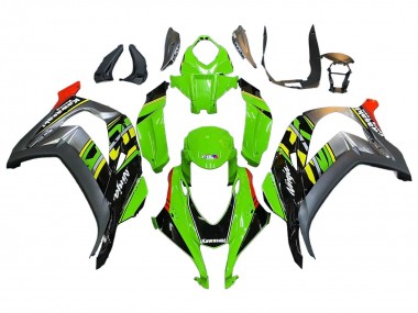 2016-2020 Kawasaki ZX10R Motorcycle Fairings - Green Red Grey