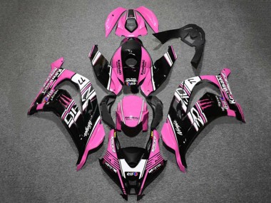 2016-2020 Kawasaki ZX10R Motorcycle Fairings - Pink Glossy Black White Elf Monster