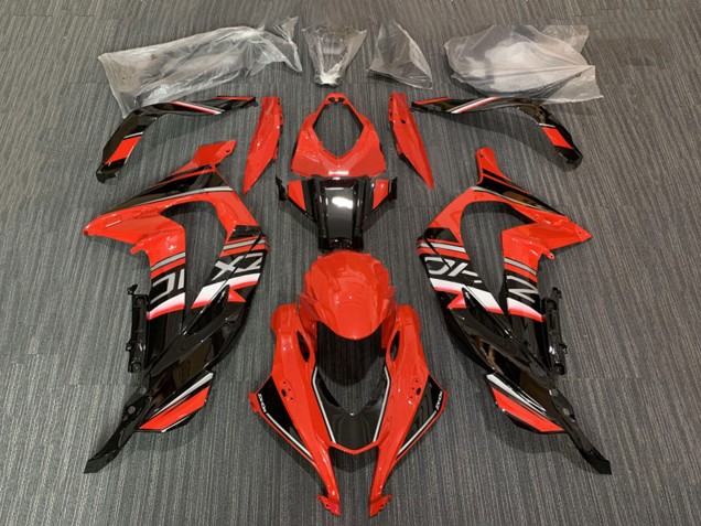 2016-2020 Kawasaki ZX10R Motorcycle Fairing - Red Glossy Black