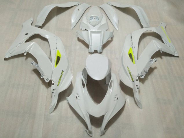 2016-2020 Kawasaki ZX10R Motorcycle Fairings - White Neon Yellow