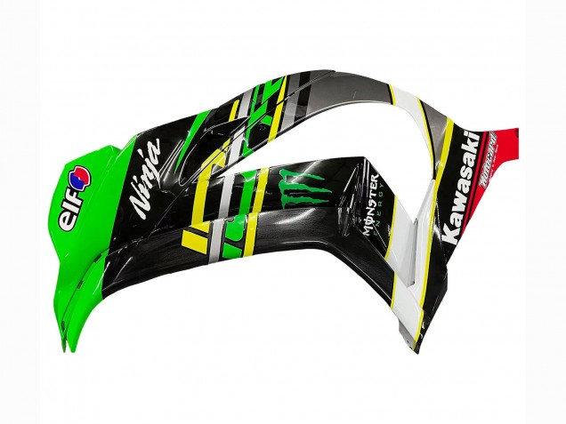 2016-2020 Kawasaki ZX10R Motorcycle Fairings - Green Yellow Red Black Elf Monster