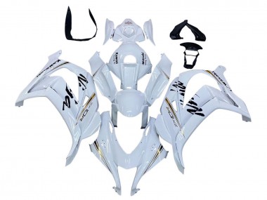 2016-2020 Kawasaki ZX10R Motorcycle Fairings - White Gold Black