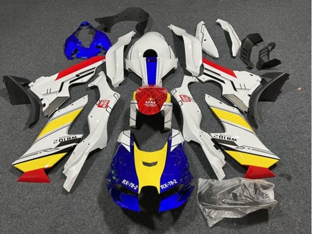 2021-2025 Kawasaki ZX10R Motorcycle Fairings - White Blue Red Yellow