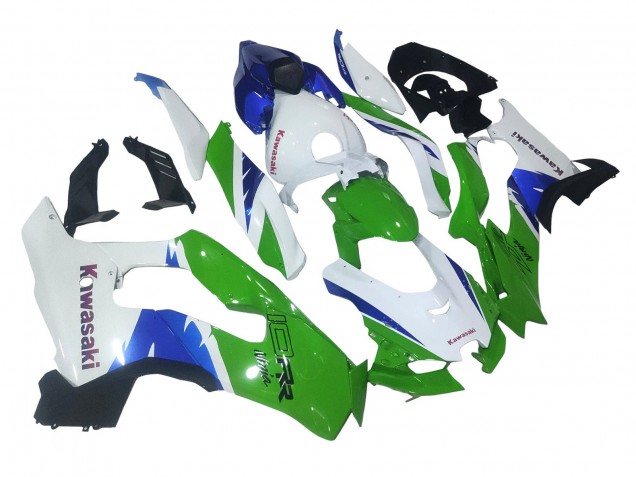 2021-2025 Kawasaki ZX10R Motorcycle Fairings - White Green Blue Black