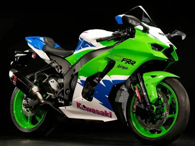 2021-2025 Kawasaki ZX10R Motorcycle Fairings - White Green Blue Black