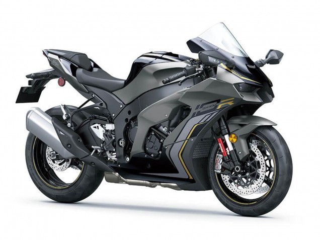2021-2026 Kawasaki ZX10R Motorcycle Fairings - Black Grey Gold