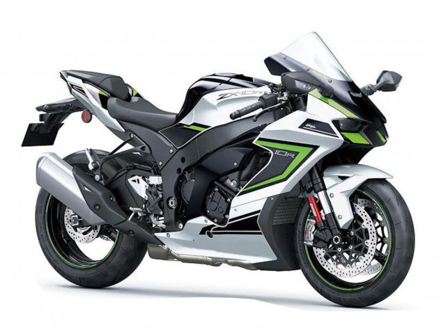 2021-2025 Kawasaki ZX10R Motorcycle Fairings - Silver Grey Green Black
