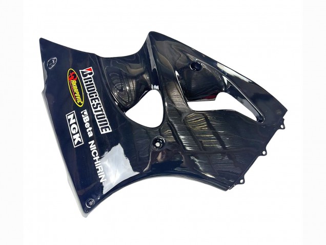 1998-1999 Kawasaki ZX6R Motorcycle Fairings - Glossy Black Yellow Elf Bridgestone