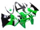 1998-1999 Kawasaki ZX6R Motorcycle Fairings - Green White Glossy Black