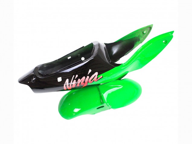1998-1999 Kawasaki ZX6R Motorcycle Fairings - Green White Glossy Black