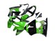 1998-1999 Kawasaki ZX6R Motorcycle Fairings - Green Glossy Black Elf Bridgestone