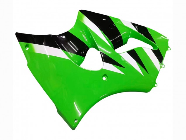 2000-2002 Kawasaki ZX6R Motorcycle Fairings - Green White Black