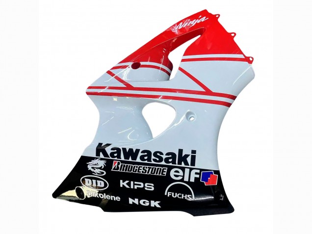 2000-2002 Kawasaki ZX6R Motorcycle Fairings - White Red Black