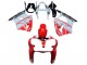 2000-2002 Kawasaki ZX6R Motorcycle Fairings - White Red Black
