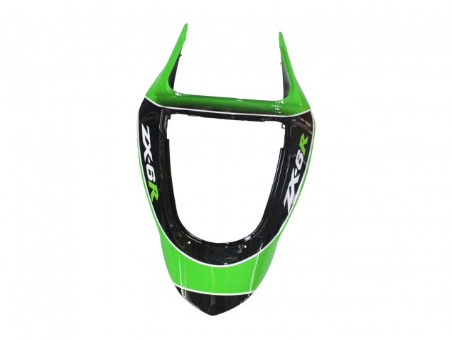 2003-2004 Kawasaki ZX6R Motorcycle Fairings - Green White Black