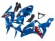 2003-2004 Kawasaki ZX6R Motorcycle Fairings - Blue White Red Shark