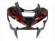 2003-2004 Kawasaki ZX6R Motorcycle Fairings - Glossy Black Red Flame
