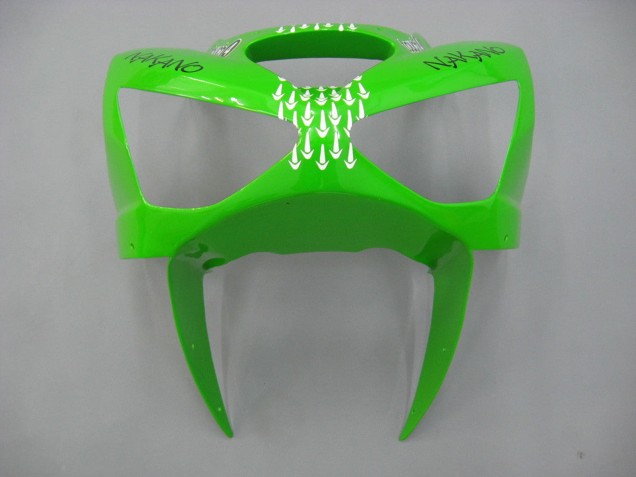 2003-2004 Kawasaki ZX6R Motorcycle Fairings - Green White Black Elf Bridgestone