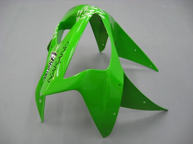 2003-2004 Kawasaki ZX6R Motorcycle Fairings - Green White Black Elf Bridgestone