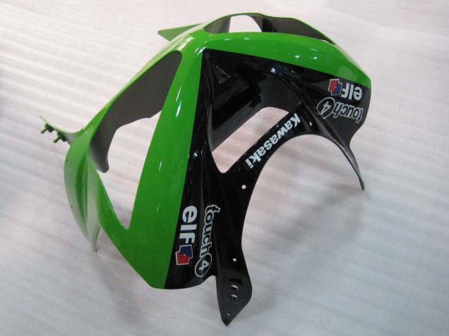 2003-2004 Kawasaki ZX6R Motorcycle Fairings - Green Black Elf Bridgestone