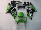2003-2004 Kawasaki ZX6R Motorcycle Fairings - Green Black Elf Bridgestone