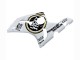 2003-2004 Kawasaki ZX6R Motorcycle Fairings - White Black Motul Lucky Strike