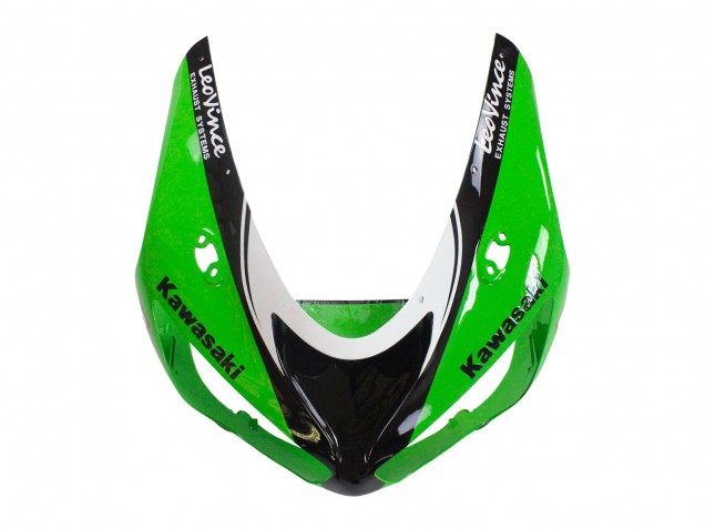2005-2006 Kawasaki ZX6R Motorcycle Fairings - Green Red Black Elf 66