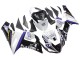 2005-2006 Kawasaki ZX6R Motorcycle Fairings - White Purple Black Rizoma Playboy DENSO