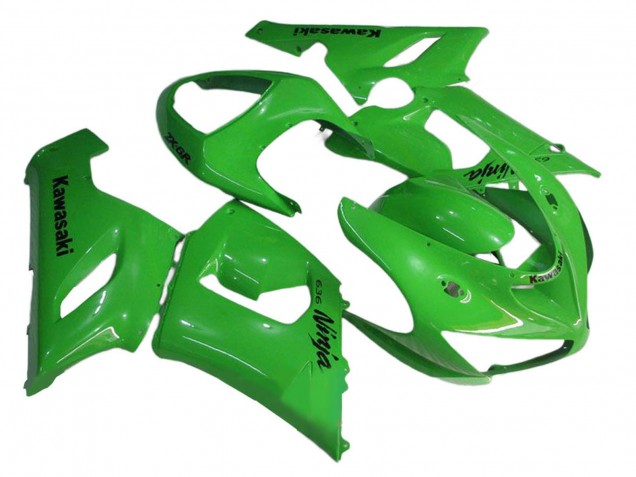 2005-2006 Kawasaki ZX6R Motorcycle Fairings - Green