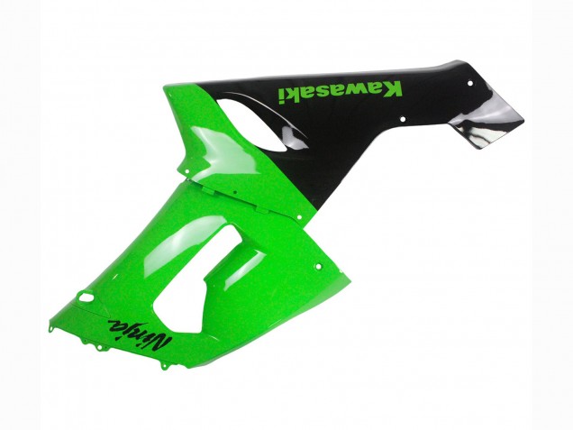 2005-2006 Kawasaki ZX6R Motorcycle Fairings - Green Black Ninja