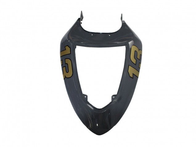 2005-2006 Kawasaki ZX6R Motorcycle Fairings - Dark Grey Black