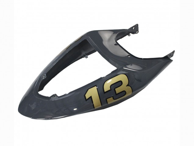 2005-2006 Kawasaki ZX6R Motorcycle Fairings - Dark Grey Black