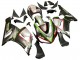 2005-2006 Kawasaki ZX6R Motorcycle Fairings - Black Silver Green Red K-26