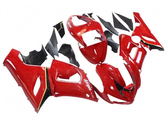 2005-2006 Kawasaki ZX6R Motorcycle Fairings - Red Yellow Black