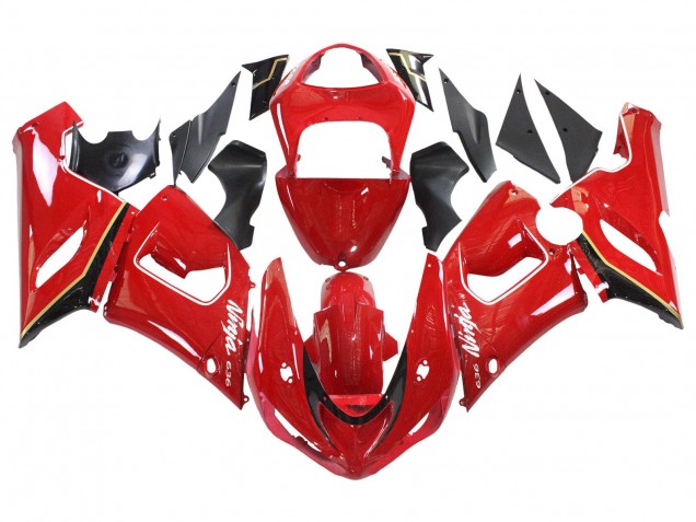 2005-2006 Kawasaki ZX6R Motorcycle Fairings - Red Yellow Black