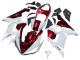 2005-2006 Kawasaki ZX6R Motorcycle Fairings - White Red