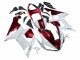 2005-2006 Kawasaki ZX6R Motorcycle Fairings - White Red