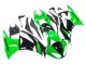 2009-2012 Kawasaki ZX6R Motorcycle Fairings - Green Glossy Black