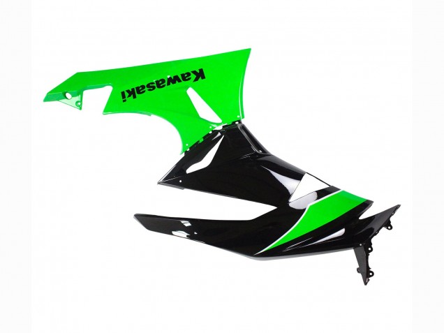 2009-2012 Kawasaki ZX6R Motorcycle Fairings - Green Glossy Black