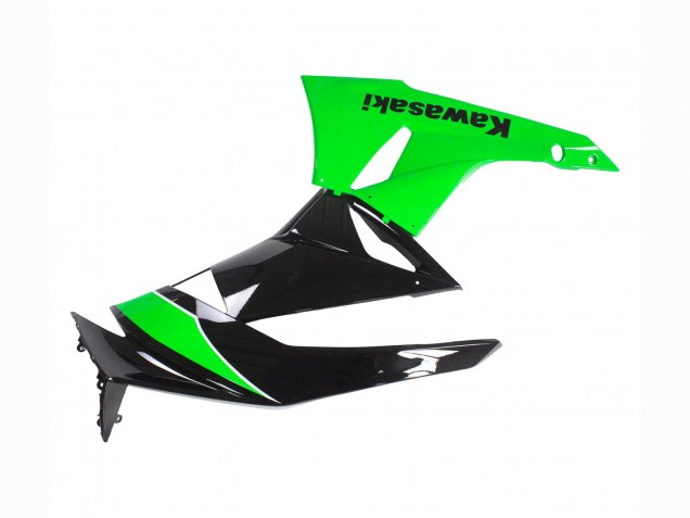 2009-2012 Kawasaki ZX6R Motorcycle Fairings - Green Glossy Black