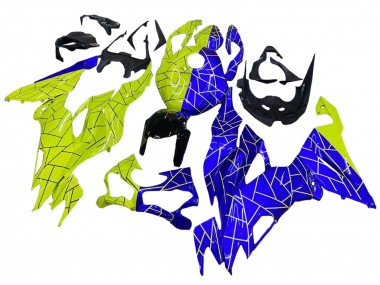 2019-2022 Kawasaki ZX6R Motorcycle Fairings - Blue Yellow