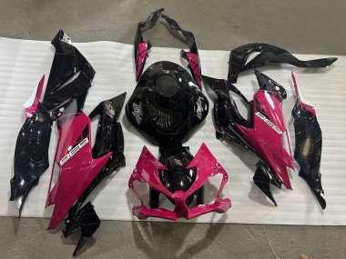 2019-2022 Kawasaki ZX6R Motorcycle Fairings - Glossy Black Pink Ninja