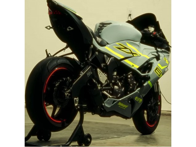 2019-2022 Kawasaki ZX6R Motorcycle Fairings - Nardo Grey Yellow